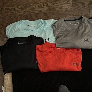 Under Armour Men's Short Sleeve Tees - Black, Red, Gray, Light Blue
